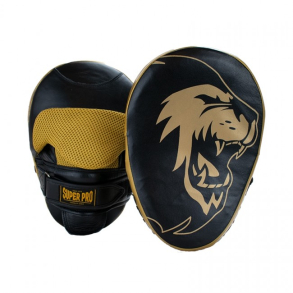 Super Pro Combat Gear leather mitts Guld Black/Gold